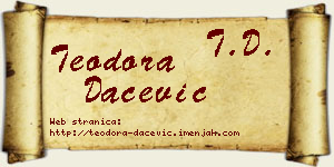 Teodora Dačević vizit kartica